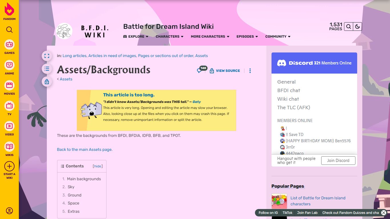 Assets/Backgrounds | Battle for Dream Island Wiki | Fandom
